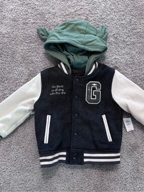 GAP Star Wars Varsity Jacket with Green Hood